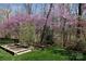 Landscaped backyard featuring vibrant flowers and garden beds, perfect for outdoor enjoyment at 4232 Belle Meade Cir, Belmont, NC 28012