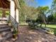 Brick patio features seating, outdoor table and is great for entertaining at 5811 Old Well House Rd, Charlotte, NC 28226