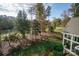 An inviting backyard features lush greenery and a serene golf course view at 124 Gatlin Knl # 11, New London, NC 28127