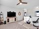 Upstairs flex room with a television, exercise equipment and plenty of natural light at 1501 Allegheny Way, Waxhaw, NC 28173