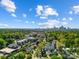 Stunning aerial view of residential neighborhood with lush greenery and city skyline in the background at 1631 Fulton Ave, Charlotte, NC 28205