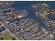 Aerial view of waterfront community and neighborhood, with lake access, and nearby marina at 18224 Taffrail Way, Cornelius, NC 28031