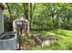 Backyard featuring a storage shed and garden beds at 1900 Union St, Charlotte, NC 28205