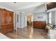 The spacious main bedroom has hardwood floors and a walk through to an office at 1923 Tracy Ct, Fort Mill, SC 29708
