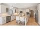 Eat in kitchen with stainless appliances, island with bar seating, and granite countertops at 2045 Driftwood Cir, Fort Mill, SC 29708
