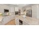 Bright kitchen with stainless steel appliances and island with granite countertops at 2045 Driftwood Cir, Fort Mill, SC 29708