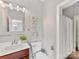 Cozy bathroom featuring a single sink and a walk-in shower at 2709 Yadkin Ave, Charlotte, NC 28205