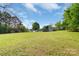 Expansive green backyard with a well-manicured lawn, providing a serene and spacious outdoor retreat at 421 Tranquil Bay Cir, Norwood, NC 28128