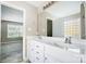 Bright bathroom with double sinks, tub, and shower combo at 4302 Ethel Sustar Dr, Monroe, NC 28110