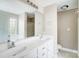 Bright bathroom with double sinks, tub, and shower combo at 4302 Ethel Sustar Dr, Monroe, NC 28110