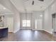 Inviting living space with high ceilings, ceiling fan, and neutral paint palette for easy personalization at 725 Granna Ln, Lancaster, SC 29720