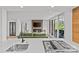 Bright and open kitchen, perfect for entertaining, with living room in the background at 1300 Queens Rd # 408, Charlotte, NC 28207