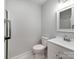 This bathroom features new toilet, sink and updated features at 1401 Birch St, Kannapolis, NC 28081