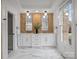 Elegant bathroom featuring a double vanity, modern fixtures, and a stunning tile floor creating a spa-like experience at 1511 Churchill Downs Dr, Waxhaw, NC 28173
