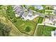Beautiful aerial view of the backyard and neighborhood, highlighting the home's landscaping at 2019 Taylorcrest Dr, Fort Mill, SC 29715