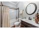 Bathroom with updated vanity and shower/tub at 232 Cromer St, Charlotte, NC 28208