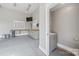 Garage with work bench, utility sink and bathroom at 232 Cromer St, Charlotte, NC 28208