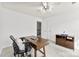 Bedroom with a ceiling fan, closet, and desk at 2446 Alyssa Ln, Charlotte, NC 28208