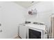 Laundry room features a washer, dryer, and storage shelf at 2446 Alyssa Ln, Charlotte, NC 28208