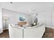 Open-concept living room featuring a comfortable sectional sofa and modern design at 2446 Alyssa Ln, Charlotte, NC 28208