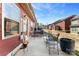 Inviting outdoor patio featuring stylish chairs and tables that is ideal for entertaining or relaxing outside at 2446 Alyssa Ln, Charlotte, NC 28208