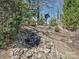 Scenic backyard featuring a rock water feature cascading down a gentle slope amid lush greenery at 7240 Baybrooke Ln, Harrisburg, NC 28075