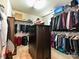 This walk-in closet provides ample space for storage and organization of clothes and accessories at 7240 Baybrooke Ln, Harrisburg, NC 28075