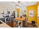 Well-equipped kitchen with stainless steel appliances, dark countertops, and a stylish kitchen island at 7656 Eastbourne Rd, Charlotte, NC 28227