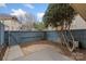 Private fenced backyard featuring patio area and mature trees at 840 Garden District Dr, Charlotte, NC 28202