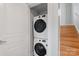 Conveniently located laundry with stacked washer and dryer at 840 Garden District Dr, Charlotte, NC 28202
