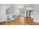 Bright, open living area with hardwood floors and stainless steel appliances at 840 Garden District Dr, Charlotte, NC 28202