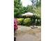 Lush backyard oasis with patio, pond, and shade at 13127 Centennial Commons Pkwy, Huntersville, NC 28078