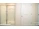 Clean and modern bathroom showcasing a glass-enclosed shower and neutral tones for relaxation at 133 Calvin Creek Dr, Troutman, NC 28166