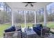 Relaxing screened-in porch with outdoor furniture, providing a serene space at 2011 Mantle Ridge Dr # 193, Wesley Chapel, NC 28079