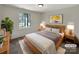 Comfortable bedroom with a modern bed frame, plush bedding, and stylish decor at 11712 Battery Pl, Charlotte, NC 28273