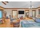 Bright living room with hardwood floors, comfortable furniture, and modern amenities at 298 Poplar Grove Ct, Taylorsville, NC 28681