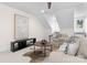 Comfortable living room with neutral colored furniture, hardwood accents, and modern decor at 415 Spring St, Davidson, NC 28036