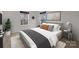 Well-lit bedroom with neutral tones, large windows, and stylish furnishings creates a relaxing atmosphere at 6004 Clover Hill Rd, Indian Trail, NC 28079
