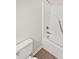 Bathroom featuring a shower-tub combo with modern fixtures at 10707 Copper Field Dr, Pineville, NC 28134