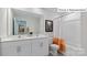Bright bathroom featuring double vanity, large mirror, and shower/tub combination at 2048 Harlequin Dr, Indian Trail, NC 28079