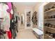 This walk-in closet provides storage solutions with shelves and hanging rods at 3004 Vernell Ln, Shelby, NC 28150