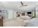 An open-concept living room provides ample natural light and flows to a fireplace and seating area at 3004 Vernell Ln, Shelby, NC 28150