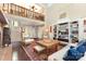 Bright living room with an open floor plan, fireplace, and high vaulted ceilings at 3004 Vernell Ln, Shelby, NC 28150