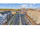 Aerial view showcasing new townhome construction along a busy thoroughfare at 3626 S Tryon St # 21, Charlotte, NC 28217