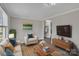 Cozy living room featuring neutral tones, wood flooring, and modern furniture at 1034 Marietta St, Charlotte, NC 28214