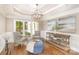 Cozy sitting room with hardwood floors and soft neutral furniture at 10602 Country Squire Ct, Matthews, NC 28105