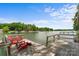 Waterfront deck with seating, offering serene lake views for relaxing and entertaining at 121 Rhinehill Dr, Mooresville, NC 28117