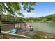 Waterfront home with a private dock and covered boathouse on a picturesque lake at 121 Rhinehill Dr, Mooresville, NC 28117