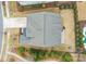 Overhead view of a house with a large gray roof and manicured yard at 12619 Old Westbury Dr, Cornelius, NC 28031