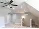 Bonus room has plush carpet, a ceiling fan and great natural light at 1300 Aragon Beach Rd, Rock Hill, SC 29732